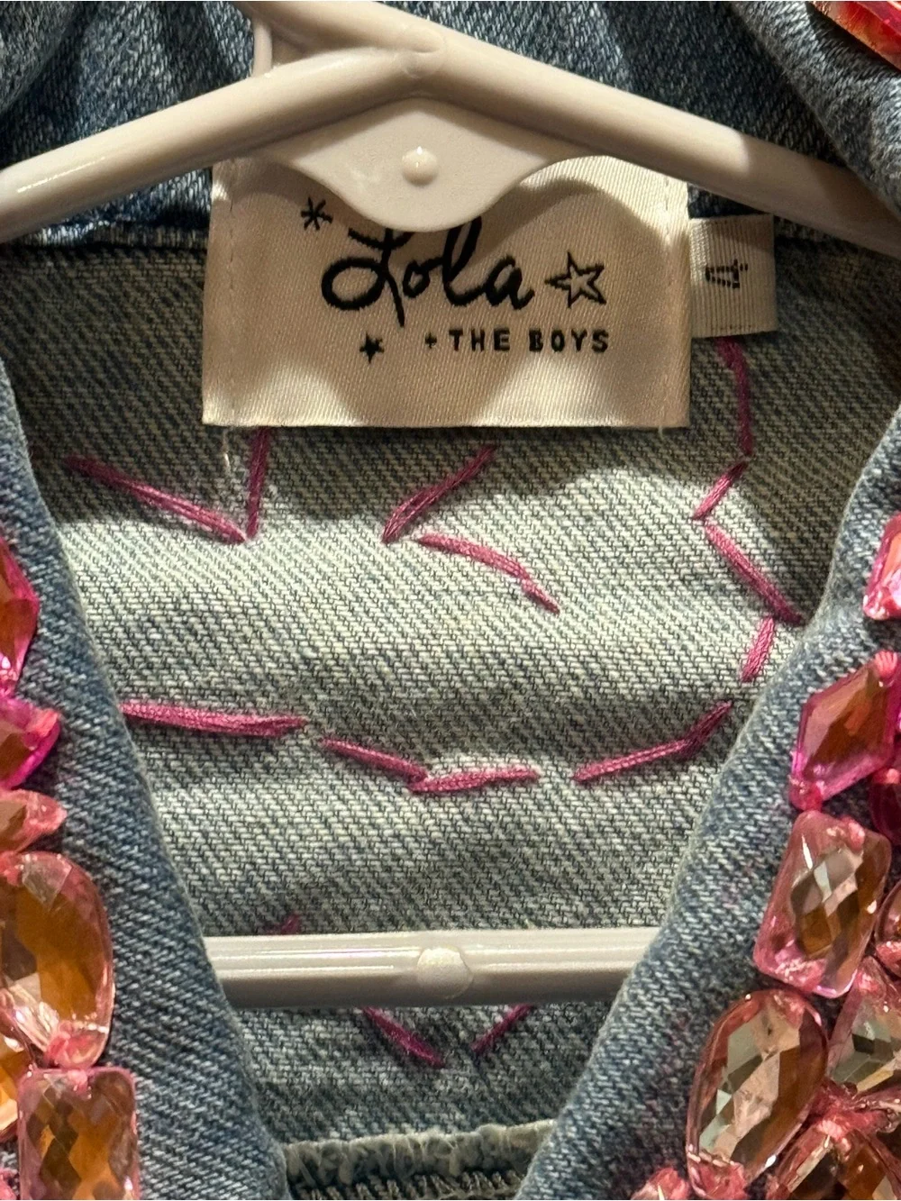 Lola + the Boys Crop Denim Jacket - Girls - Bedazzled